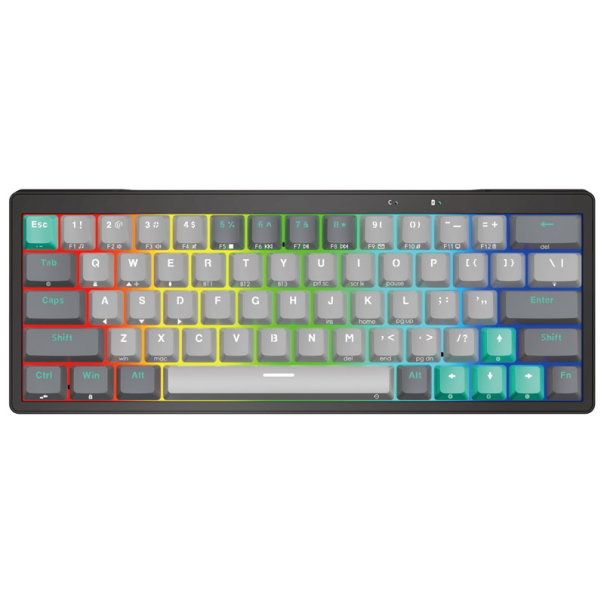Tastatura mehanička Gaming Fantech MK912 RGB ATOM PRO63 Wireless Mercury (blue switch) - G214906