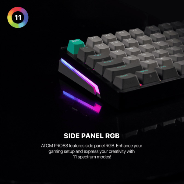 Tastatura mehanička Gaming Fantech MK913 RGB Atom PRO83 Wireless Mercury (RED switch) - G214345