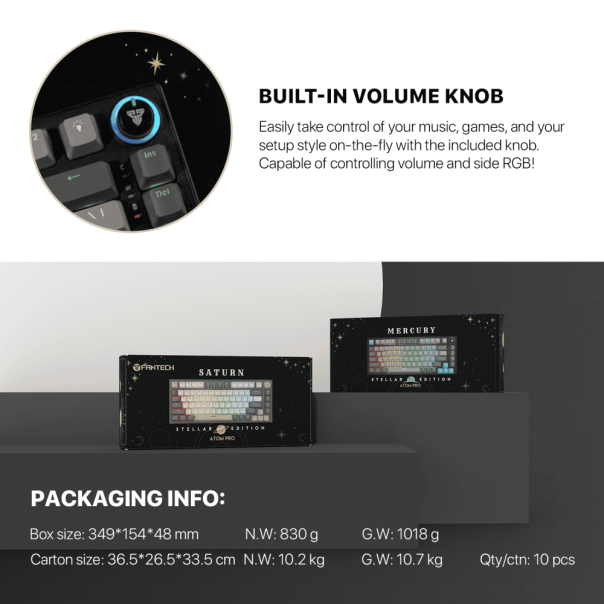 FANTECH Gejmerska tastatura MK913 RGB Atom PRO83 Saturn red switch - 214013