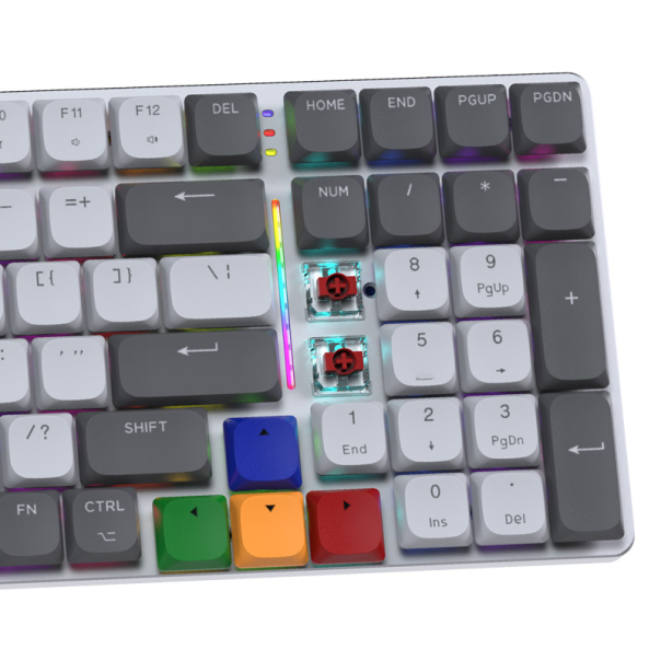 Tastatura mehanička Gaming Fantech MK916 RGB Maxfit AIR99 Wireless gray (red switch) - G218382