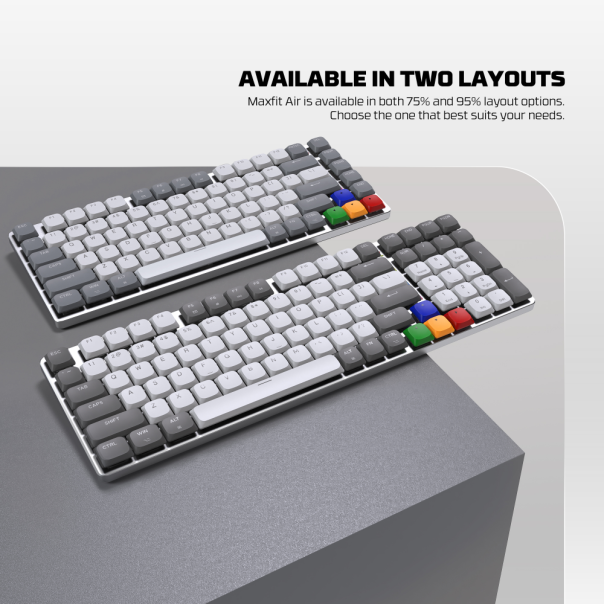 Tastatura Mehanicka Gaming Fantech MK916 RGB Maxfit AIR99 Wireless grey (brown switch) - 218381