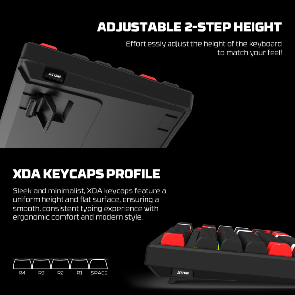 Tastatura mehanička Gaming Fantech MK917 RGB Atom PRO79 Wireless bela (Red switch) - 220817