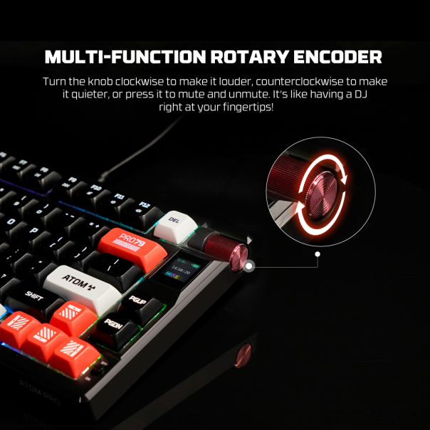 Tastatura mehanička Gaming Fantech MK917 RGB Atom PRO79 Wireless bela (Blue switch) - 220816