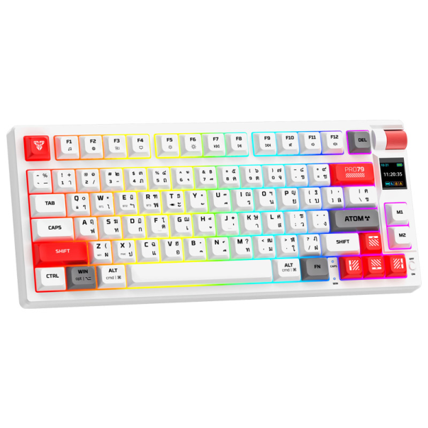 Tastatura mehanička Gaming Fantech MK917 RGB Atom PRO79 Wireless bela (blue switch) - G220816