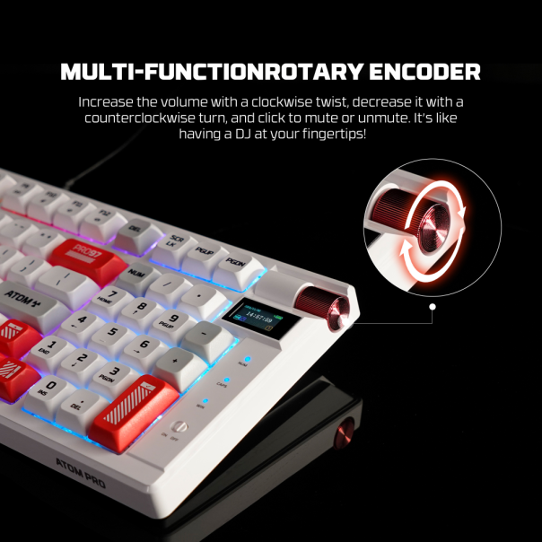 Tastatura mehanička Gaming Fantech MK918 RGB Atom PRO97 Wireless crna (Blue switch) - 220818