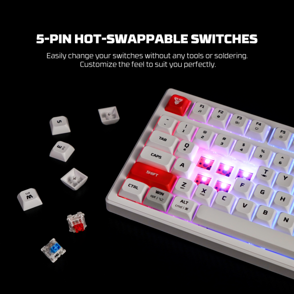 Tastatura mehanička Gaming Fantech MK918 RGB Atom PRO97 Wireless crna (Red switch) - 220819