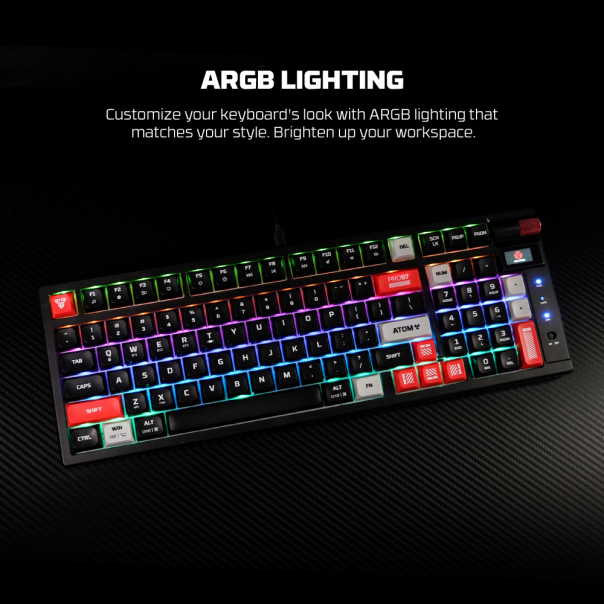 Tastatura mehanička Gaming Fantech MK918 RGB Atom PRO97 Wireless crna (Blue switch) - 220818