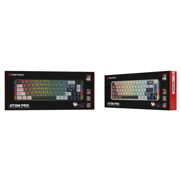 Tastatura mehanička Gaming Fantech MK919 Atom PRO66 siva (Blue switch) - G221129
