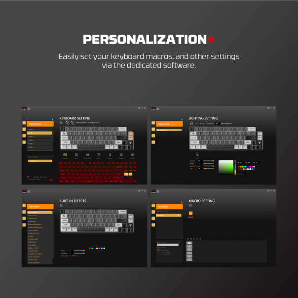 Tastatura mehanička Gaming Fantech MK919 Atom PRO66 siva (Blue switch) - 221129