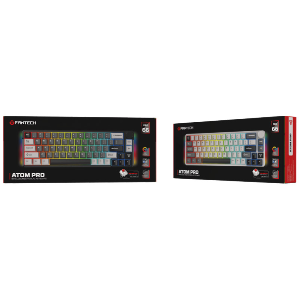 Tastatura mehanička Gaming Fantech MK919 Atom PRO66 siva (Red switch) - G221130