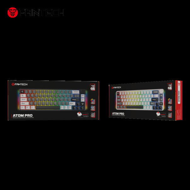 Tastatura mehanička Gaming Fantech MK919 Atom PRO66 siva (Red switch) - 221130