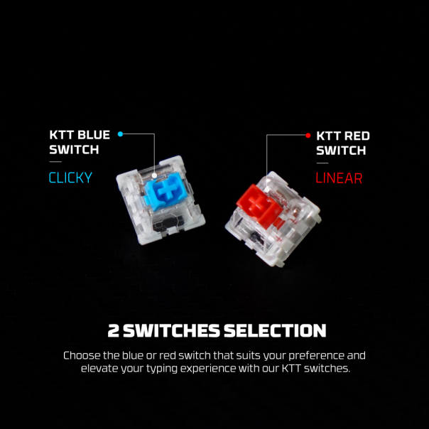 Tastatura mehanička Gaming Fantech MK919 Atom PRO66 siva (Red switch) - 221130