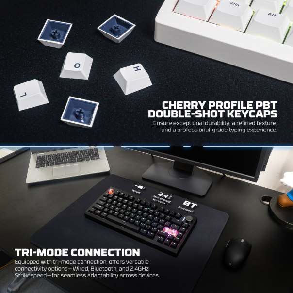 FANTECH Gejmerska mehanicka tastatura MK921 Maxfit8 Space edition Brown switch - 223717