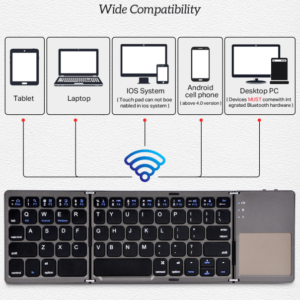 Tastatura Wireless sa touchpadom rasklopiva - 207955