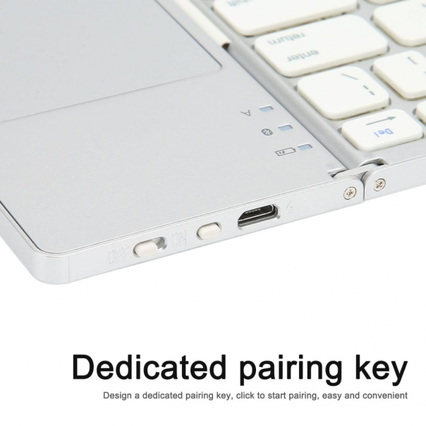 Tastatura Wireless sa touchpadom rasklopiva bela - 220371