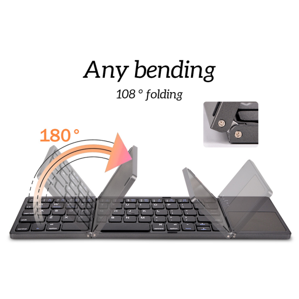 Tastatura Wireless sa touchpadom rasklopiva bela - 220371