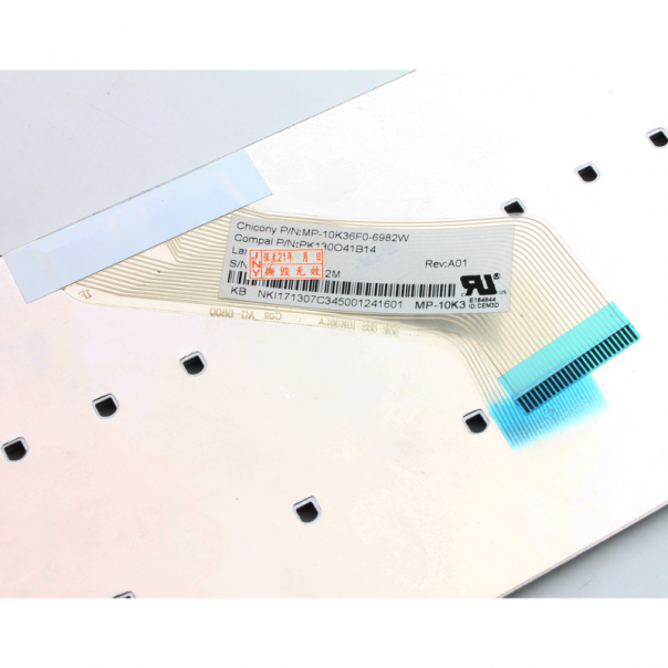 Tastatura za laptop Gateway NV52L NV55S NV57 bela - 89839-1-1