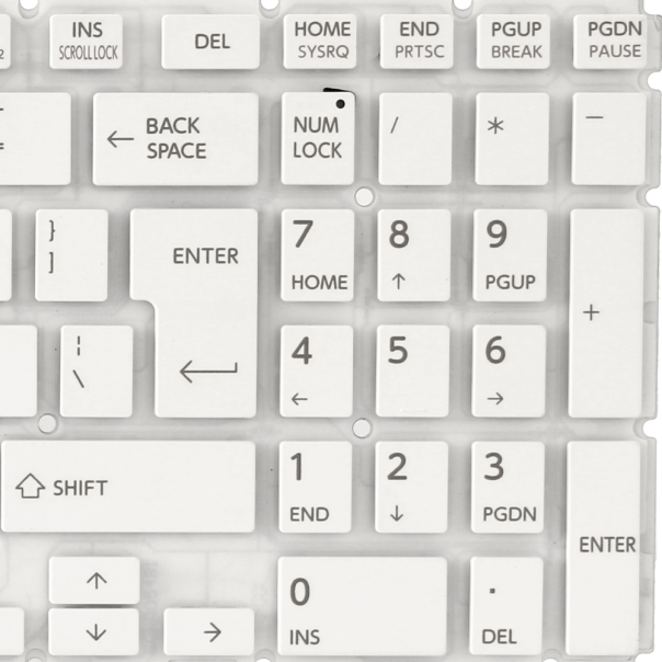 Tastatura za laptop Toshiba L50-B Veliki Enter bela - 96553-1