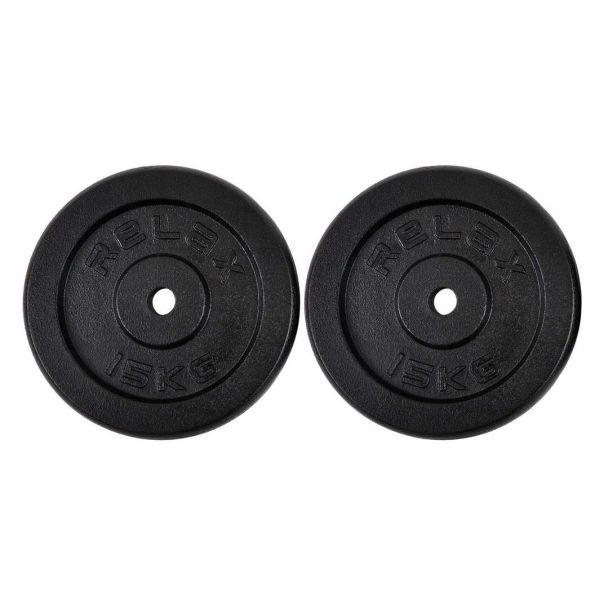 RING Tegovi 2x15kg crni standardni liveni  - RX PLO1-15 - 101