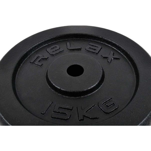 RING Tegovi 2x15kg crni standardni liveni  - RX PLO1-15 - 101
