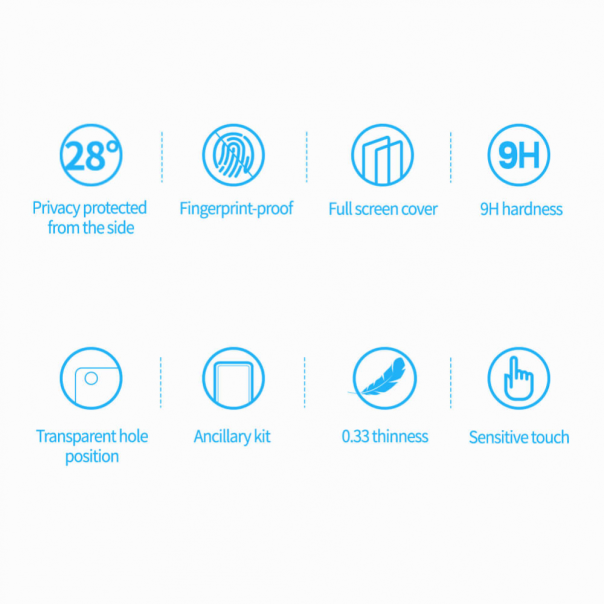 Zastitno Staklo Tempered glass Nillkin Guardian za iPhone 13 Pro Max/14 Plus 6.7 crni - 96001-1