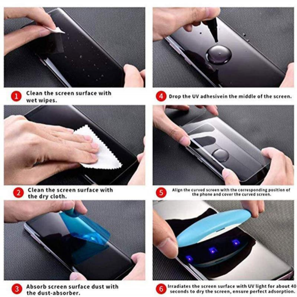 Zaštitno staklo za Huawei P30 UV Glue Full Cover+ lampa - 031931