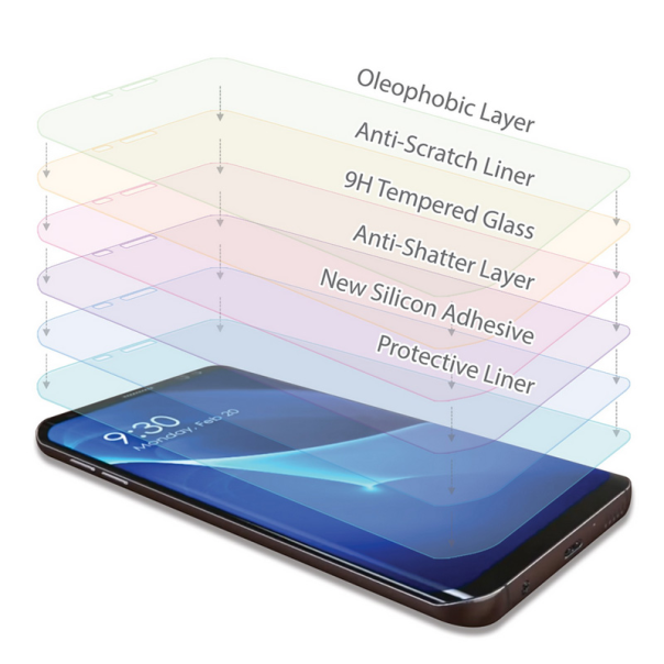 Zaštitno staklo za Samsung S8 Plus/ G955 crno (zakrivljeno) (Mini verzija) - 020184