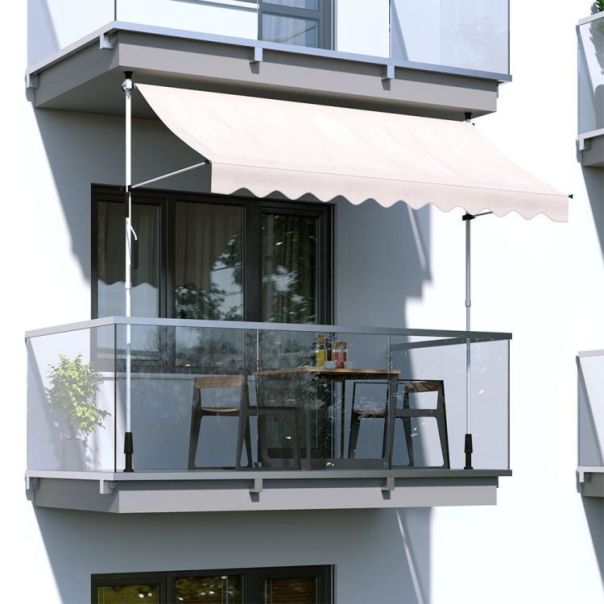 MULTIGARDEN Tenda za terasu i balkon sa podešavanjem visine 2x1.2m beige - EP2377303