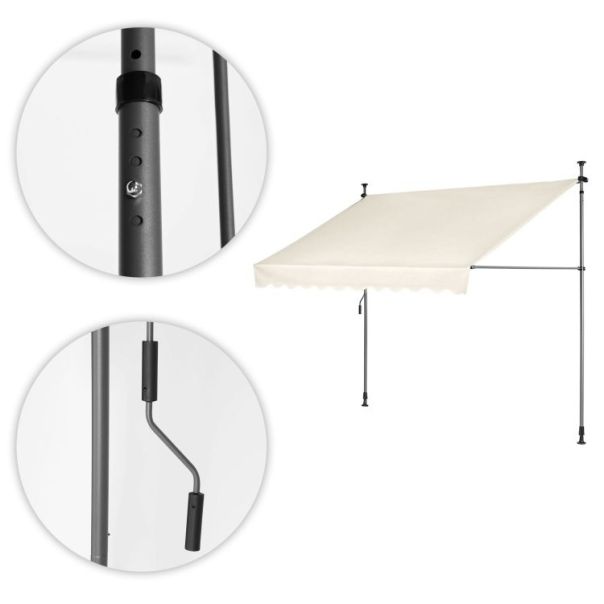 MULTIGARDEN Tenda za terasu i balkon sa podešavanjem visine 3x1.2m beige - EP2377297