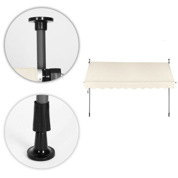 MULTIGARDEN Tenda za terasu i balkon sa podešavanjem visine 3x1.2m beige - EP2377297