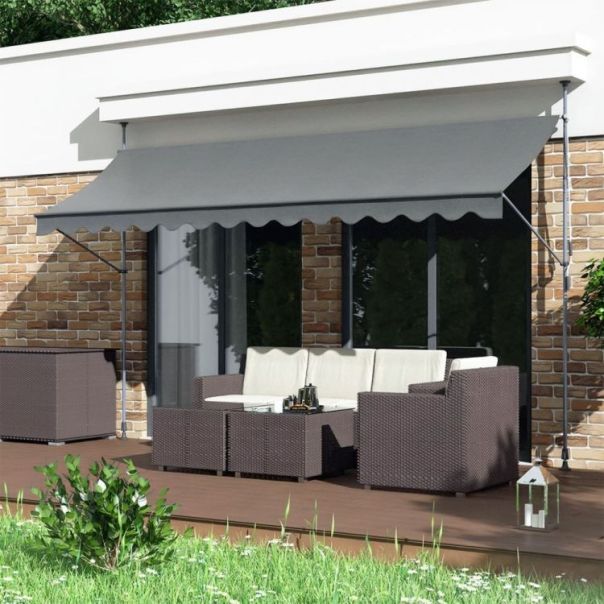 MULTIGARDEN Tenda za terasu i balkon sa podešavanjem visine 3x1.2m gray - EP2377300