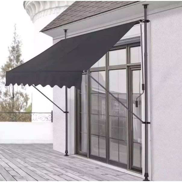 MULTIGARDEN Tenda za terasu i balkon sa podešavanjem visine, siva - AW-016 GREY