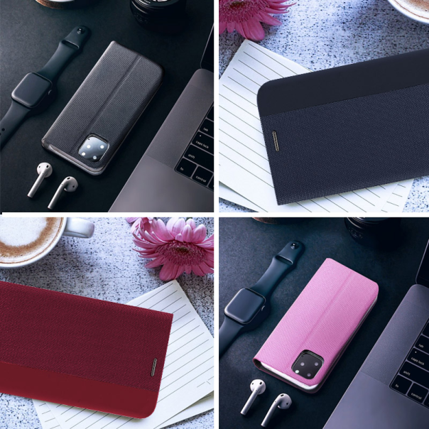 Maska za iPhone 12 Pro Max na preklop Teracell Gentle Fold crvena - 045362