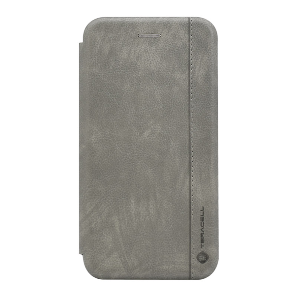 Maska za Huawei P40 Pro na preklop Teracell Leather siva - 040469