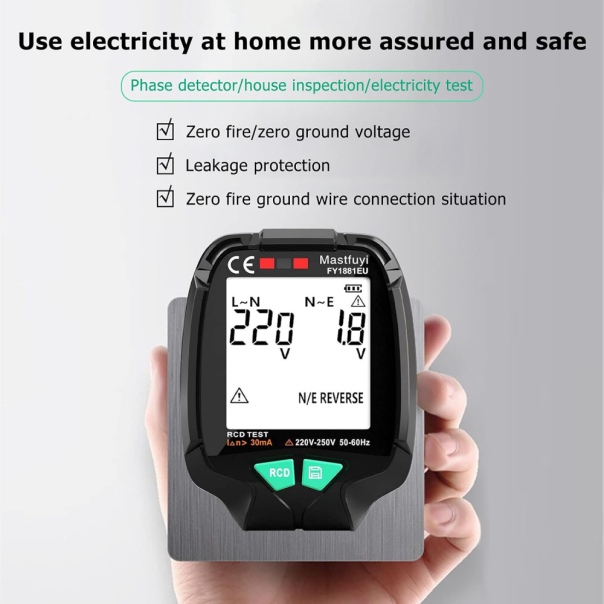 Tester za strujne utičnice JWD crni - 223268