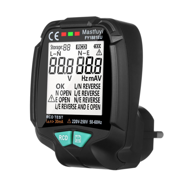 Tester za strujne utičnice JWD crni - 223268