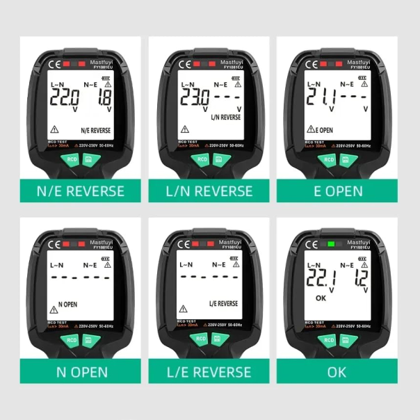 Tester za strujne utičnice JWD crni - 223268