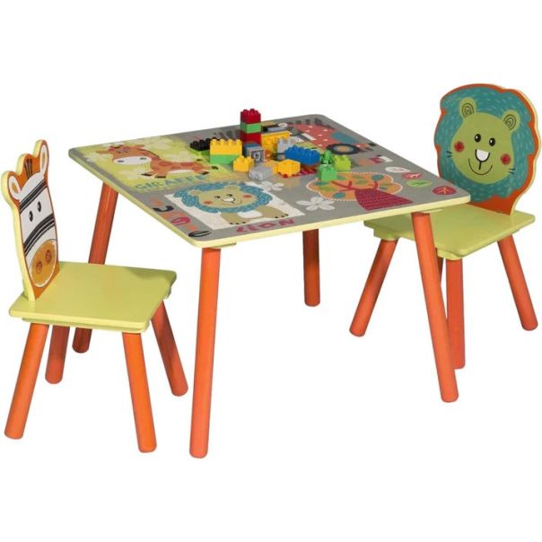 KINDER HOME Dečiji sto sa 2 stolice šareni - TF-4808-N