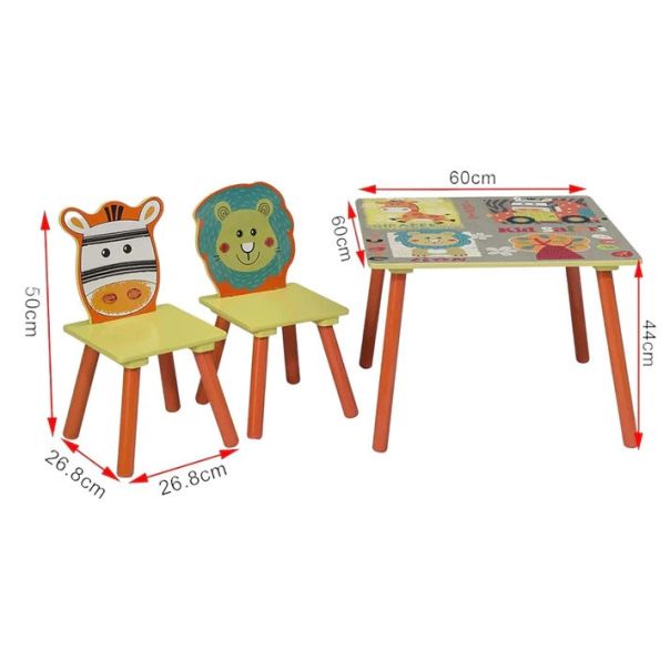 KINDER HOME Dečiji sto sa 2 stolice šareni - TF-4808-N