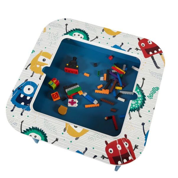 KINDER HOME Dvostrani dečiji sto sa 2 stolice šareni - TF-6059