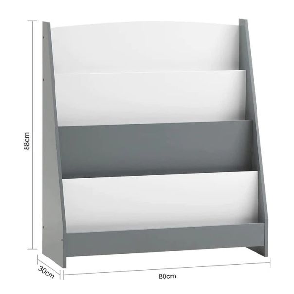 KINDER HOME Stalak za dečije knjige i časopise beli - TF-6125