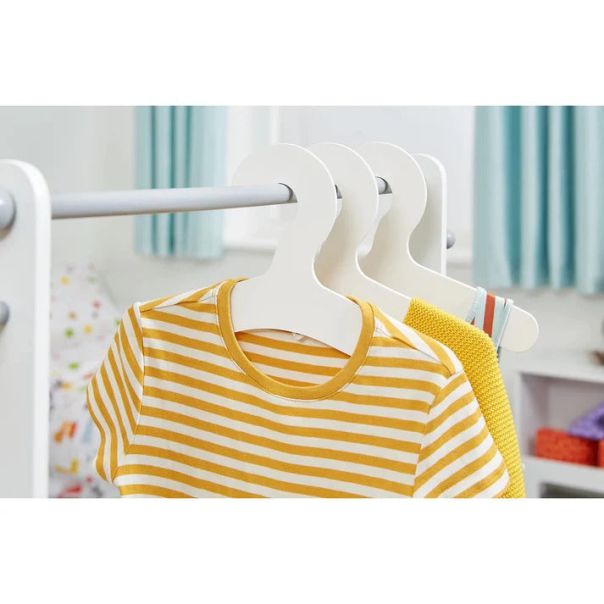 KINDER HOME Drveni stalak sa policama za dečiju odeću beli - TF-6203