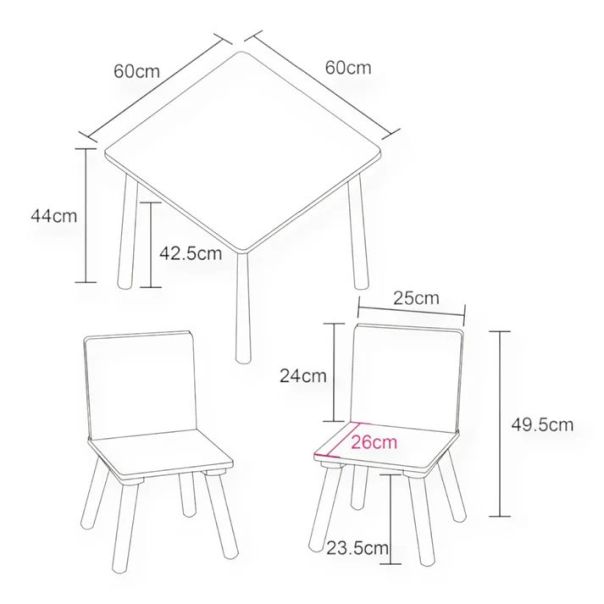 KINDER HOME Deciji sto za crtanje igranje jelo Dinosaurs - TF-6503