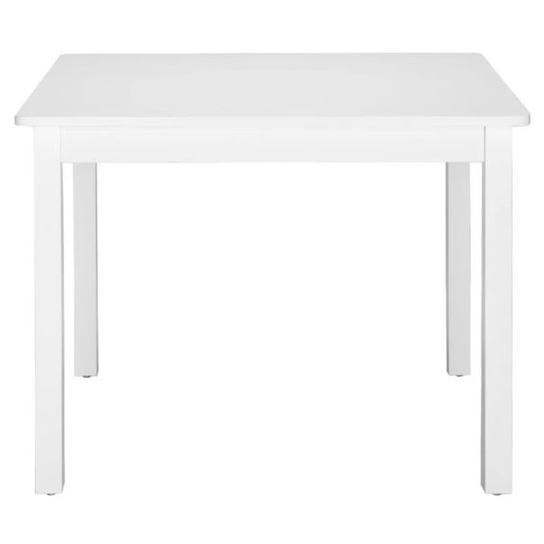 Dečiji sto sa 4 stolice KINDER HOME, drveni set za igru i učenje, beli - TF-6645-V