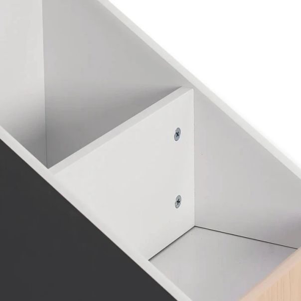 Kinder home Dečiji ormarić, regal za igračke i knjige sa tablom za pisanje, kuća, drvo - TF-6747