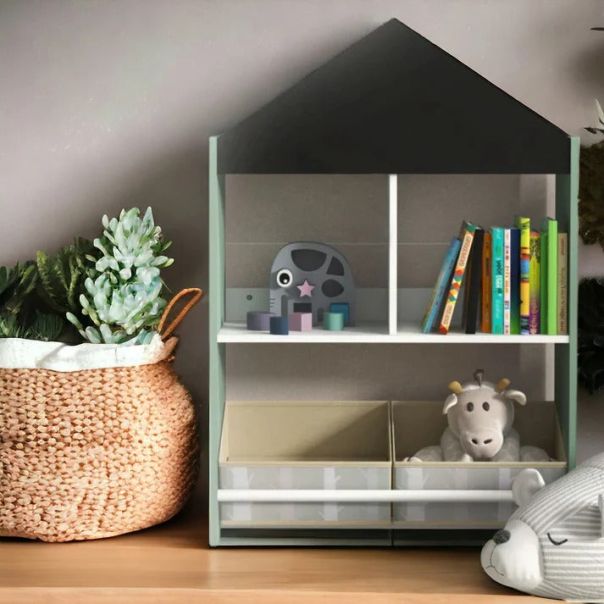 KINDER HOME Ormar za igračke i knjige,Crna tabla za pisanje - TF-6806