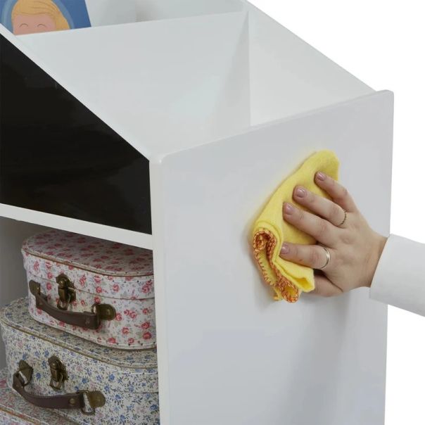 Dečija polica za igračke i knjige KINDER HOME, Kućica sa policama i tablom za crtanje, Montesori - TF-6919-G