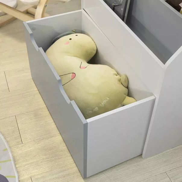 KINDER HOME Dečija drvena polica belo-siva - TF6114