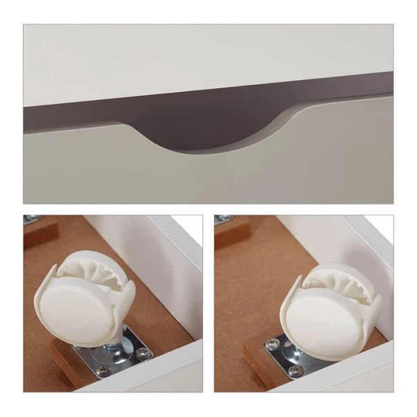 KINDER HOME Dečija drvena polica belo-siva - TF6114