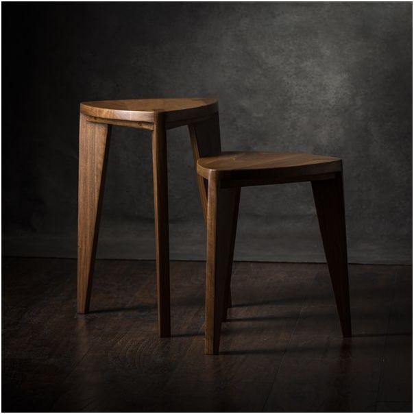 MEDA FURNITURE Stočići od drveta Orah M (set) - StoOraSetM